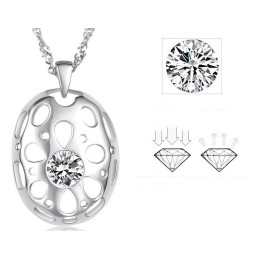 Collana In Titanio Placcato In Platino Anallergica Di Fama Mondiale Per Donna
