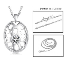Collana In Titanio Placcato In Platino Anallergica Di Fama Mondiale Per Donna