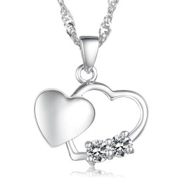 Collana In Titanio Placcato Platino, Moda Femminile, Di Qualità Stabile