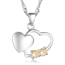 Collana In Titanio Placcato Platino, Moda Femminile, Di Qualità Stabile