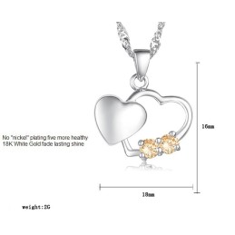 Collana In Titanio Placcato Platino, Moda Femminile, Di Qualità Stabile