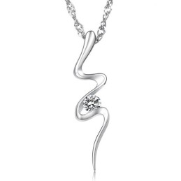 Collana Da Donna In Titanio Placcato In Platino, Affidabile E Anallergica, Di Qualità