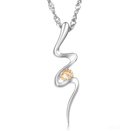 Collana Da Donna In Titanio Placcato In Platino, Affidabile E Anallergica, Di Qualità