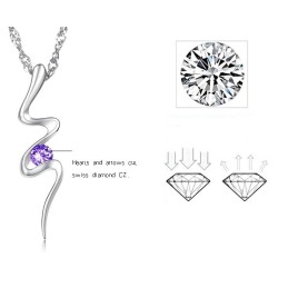 Collana Da Donna In Titanio Placcato In Platino, Affidabile E Anallergica, Di Qualità