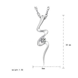 Collana Da Donna In Titanio Placcato In Platino, Affidabile E Anallergica, Di Qualità