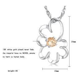 Ampia Varietà Di Collana Da Donna In Titanio Placcato Platino Viola Con Diamante