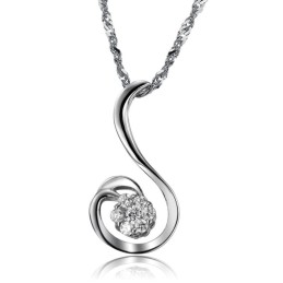 Collana Di Alta Qualità In Titanio Placcato Platino A Forma Di Fenice Femminile