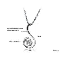 Collana Di Alta Qualità In Titanio Placcato Platino A Forma Di Fenice Femminile