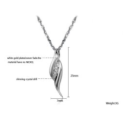 Collana In Titanio Placcato Platino Da Donna, Regina Della Qualità