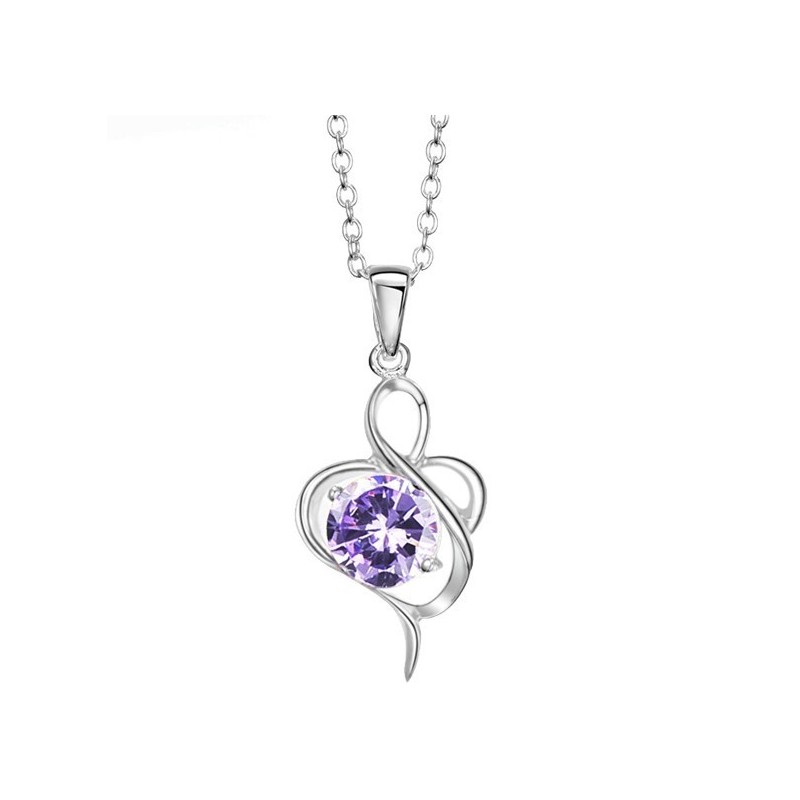 Collana Da Donna In Titanio Placcato Platino Con Diamante, Qualità E Quantità Garantite Collana Da Donna In Titanio Placcato Platino Con Diamante, Qualità E Quantità Garantite