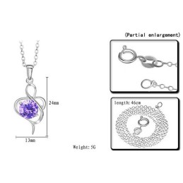 Collana Da Donna In Titanio Placcato Platino Con Diamante, Qualità E Quantità Garantite