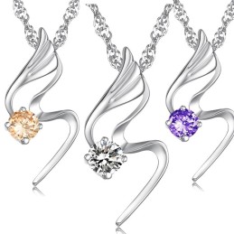 Collana Da Donna In Titanio Placcato In Platino Di Qualità Affidabile Con Diamante