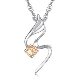 Collana Da Donna In Titanio Placcato In Platino Di Qualità Affidabile Con Diamante