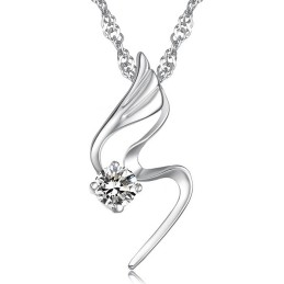 Collana Da Donna In Titanio Placcato In Platino Di Qualità Affidabile Con Diamante
