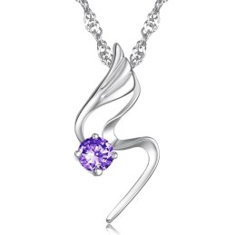 Collana Da Donna In Titanio Placcato In Platino Di Qualità Affidabile Con Diamante