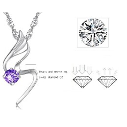 Collana Da Donna In Titanio Placcato In Platino Di Qualità Affidabile Con Diamante