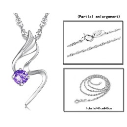 Collana Da Donna In Titanio Placcato In Platino Di Qualità Affidabile Con Diamante