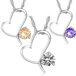 Collana Da Donna In Titanio Placcato Platino Di Alta Qualità Con Diamante