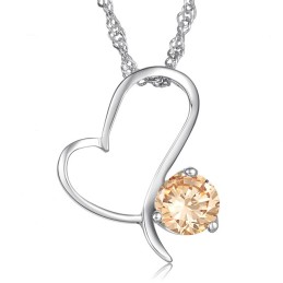 Collana Da Donna In Titanio Placcato Platino Di Alta Qualità Con Diamante