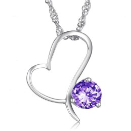 Collana Da Donna In Titanio Placcato Platino Di Alta Qualità Con Diamante