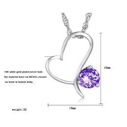 Collana Da Donna In Titanio Placcato Platino Di Alta Qualità Con Diamante