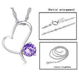 Collana Da Donna In Titanio Placcato Platino Di Alta Qualità Con Diamante