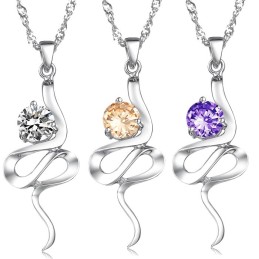 Collana Da Donna In Titanio Placcato Platino Viola Con Strass, Reputazione Affidabile