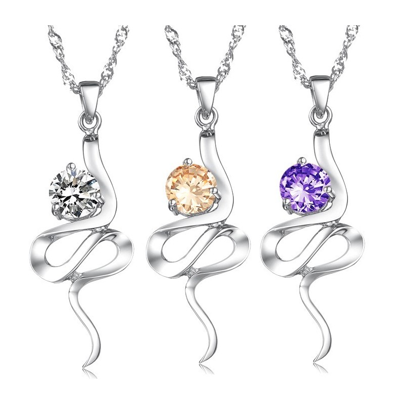 Collana Da Donna In Titanio Placcato Platino Viola Con Strass, Reputazione Affidabile Collana Da Donna In Titanio Placcato Platino Viola Con Strass, Reputazione Affidabile