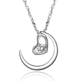 Collana Da Donna In Titanio Placcato Platino Con Strass, Completa Nelle Specifiche