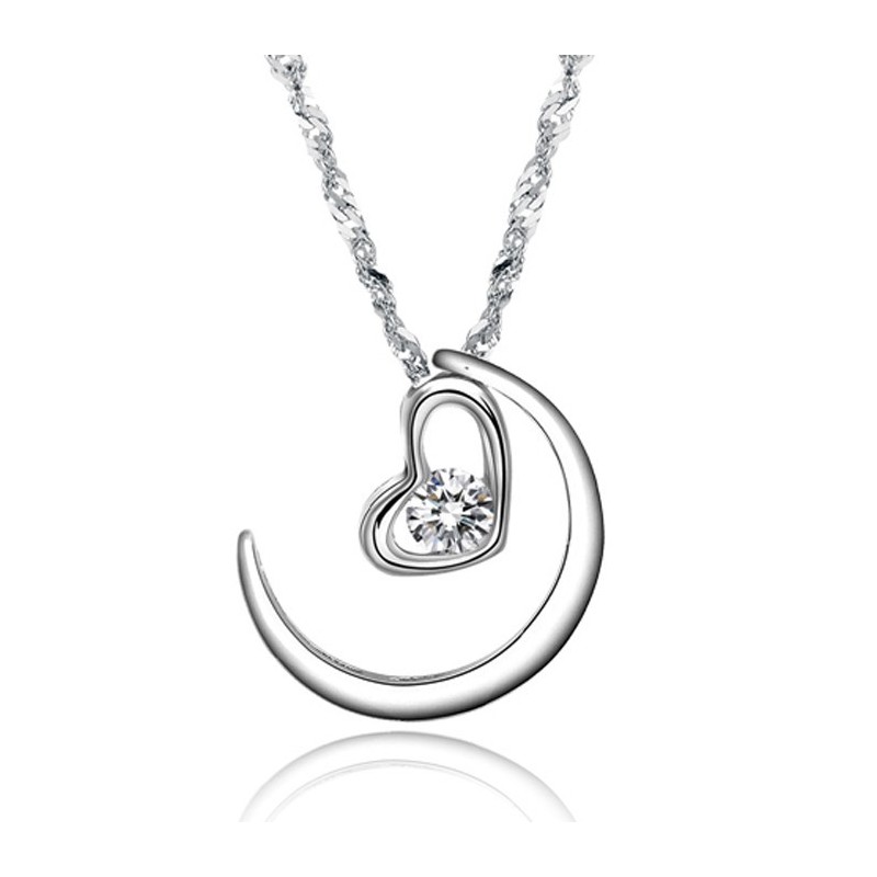 Collana Da Donna In Titanio Placcato Platino Con Strass, Completa Nelle Specifiche Collana Da Donna In Titanio Placcato Platino Con Strass, Completa Nelle Specifiche