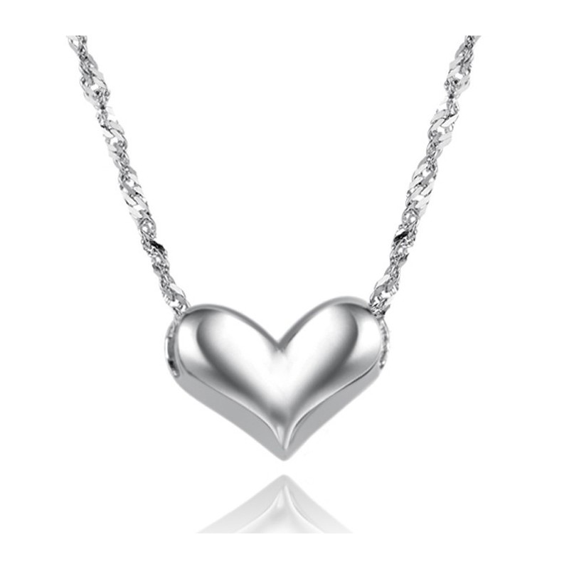 Collana In Titanio Placcato Platino Con Ciondolo A Forma Di Cuore Da Donna Di Eccellente Qualità Collana In Titanio Placcato Platino Con Ciondolo A Forma Di Cuore Da Donna Di Eccellente Qualità