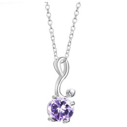 Ampia Varietà Di Collana Da Donna In Titanio Placcato Platino Con Diamante