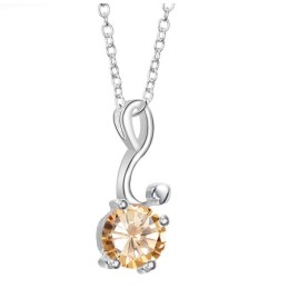 Ampia Varietà Di Collana Da Donna In Titanio Placcato Platino Con Diamante