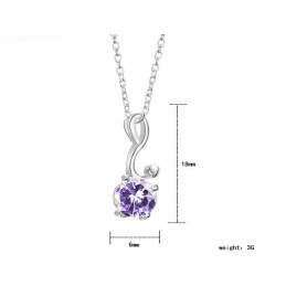 Ampia Varietà Di Collana Da Donna In Titanio Placcato Platino Con Diamante