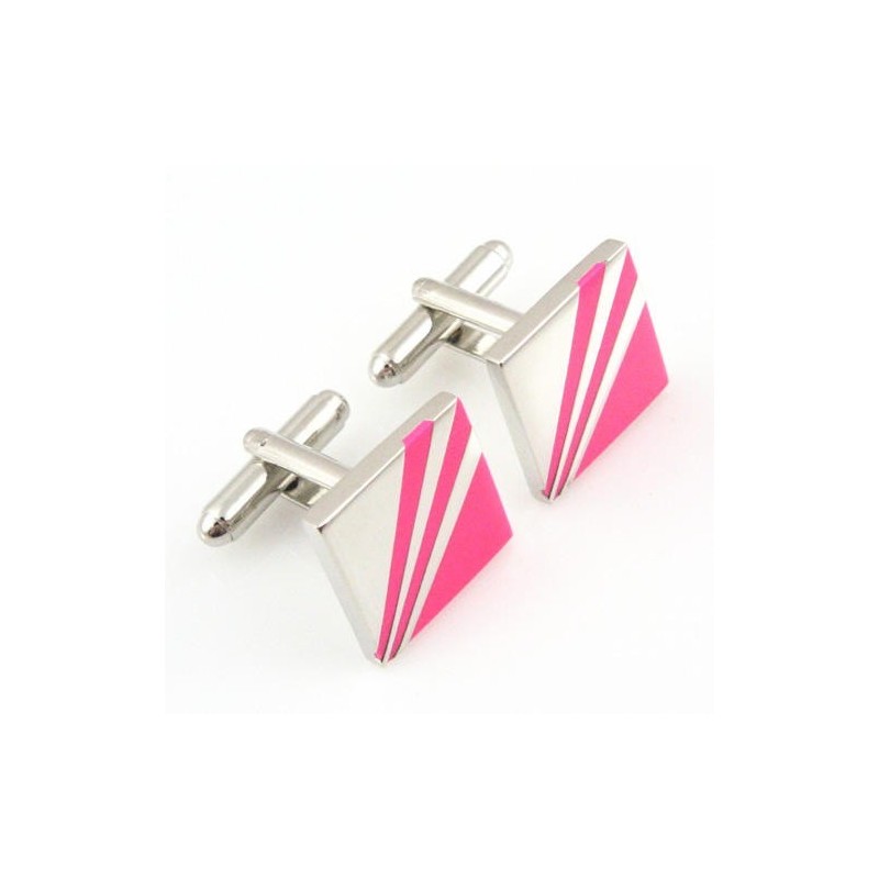 Gemelli Quadrati In Titanio Rosso Rosa Della Moda Gemelli Quadrati In Titanio Rosso Rosa Della Moda