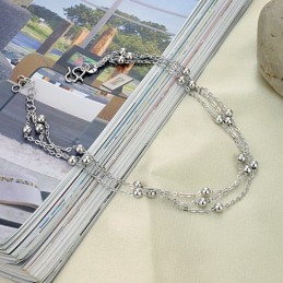 Ampia Varietà Di Cavigliere In Titanio Placcato Platino Da Donna