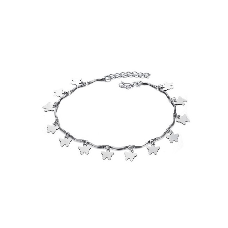 Cavigliera In Titanio Placcata In Platino A Forma Di Farfalla Da Donna, Affidabile E Di Buona Reputazione Cavigliera In Titanio Placcata In Platino A Forma Di Farfalla Da Donna, Affidabile E Di Buona Reputazione