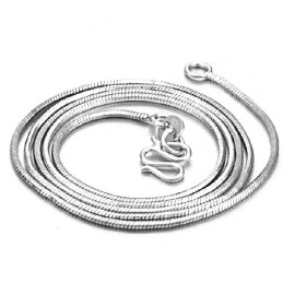 Completa Nelle Specifiche Catena In Titanio Placcata In Platino A Forma Di Serpente Femminile
