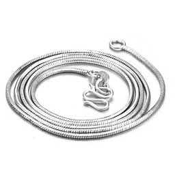 Completa Nelle Specifiche Catena In Titanio Placcata In Platino A Forma Di Serpente Femminile