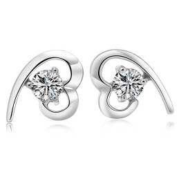 Orecchini Da Donna In Titanio Placcato Platino Di Qualità Stabile Con Strass