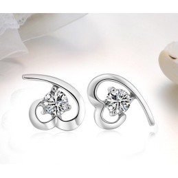 Orecchini Da Donna In Titanio Placcato Platino Di Qualità Stabile Con Strass