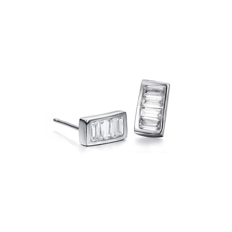 Orecchini Da Donna In Titanio Placcato Platino Di Qualità Superiore Con Diamante Orecchini Da Donna In Titanio Placcato Platino Di Qualità Superiore Con Diamante