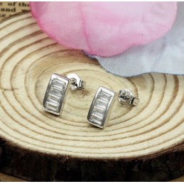 Orecchini Da Donna In Titanio Placcato Platino Di Qualità Superiore Con Diamante