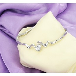Ampia Varietà Di Bracciale Classico Da Donna In Titanio Placcato Platino Con Strass
