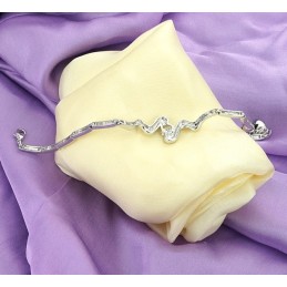Ampia Varietà Di Bracciale Classico Da Donna In Titanio Placcato Platino Con Strass