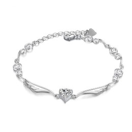 Ampia Varietà Di Bracciale Da Donna In Titanio Placcato In Platino Con Diamante