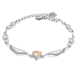 Ampia Varietà Di Bracciale Da Donna In Titanio Placcato In Platino Con Diamante