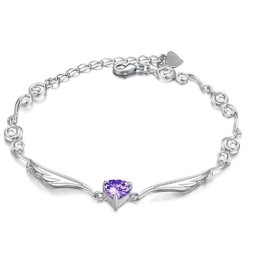 Ampia Varietà Di Bracciale Da Donna In Titanio Placcato In Platino Con Diamante