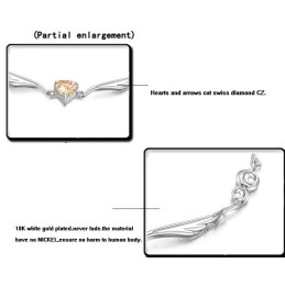 Ampia Varietà Di Bracciale Da Donna In Titanio Placcato In Platino Con Diamante