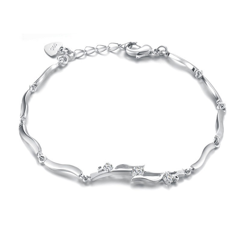 Bracciale Da Donna In Titanio Placcato In Platino Di Qualità Affidabile Bracciale Da Donna In Titanio Placcato In Platino Di Qualità Affidabile